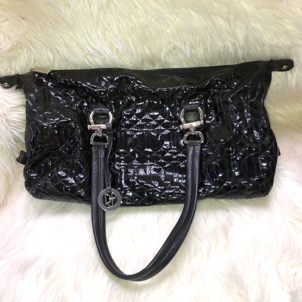 Donald J. Pliner patent leather satchel